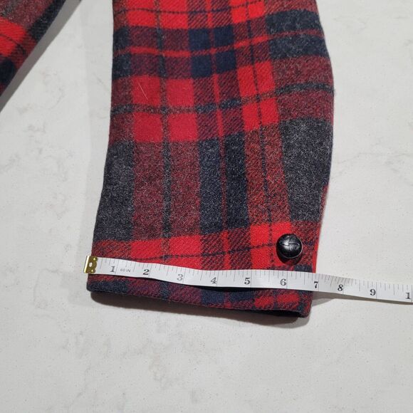 VTG Pendleton Wool Jacket Made In USA Plaid Large Over Coat Quilted Lining EUC - Picture 7 of 14